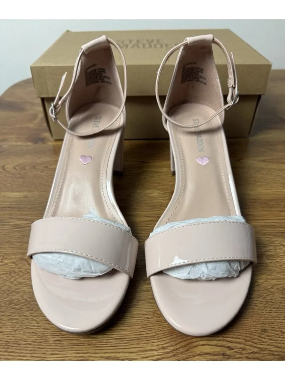 Steve Madden Carrson Heeled Sandals Size 5 Big Kid Synthetic Ankle Buckle Strap